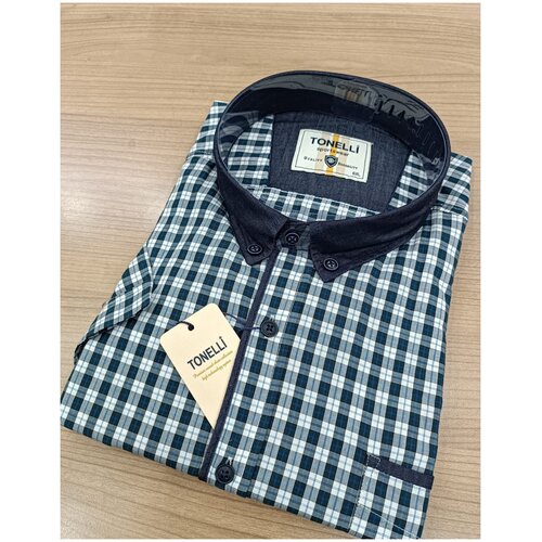 фото Рубашка tonelli, размер 10xl(78), зеленый