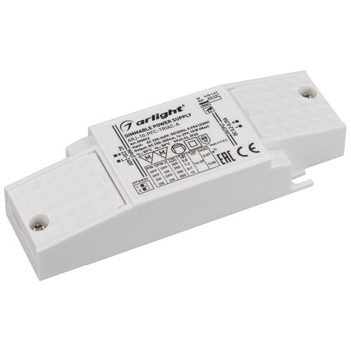 Блок питания ARJ-10-PFC-TRIAC-A (10W, 200-350mA) (ARL, IP20 Пластик, 5 лет)