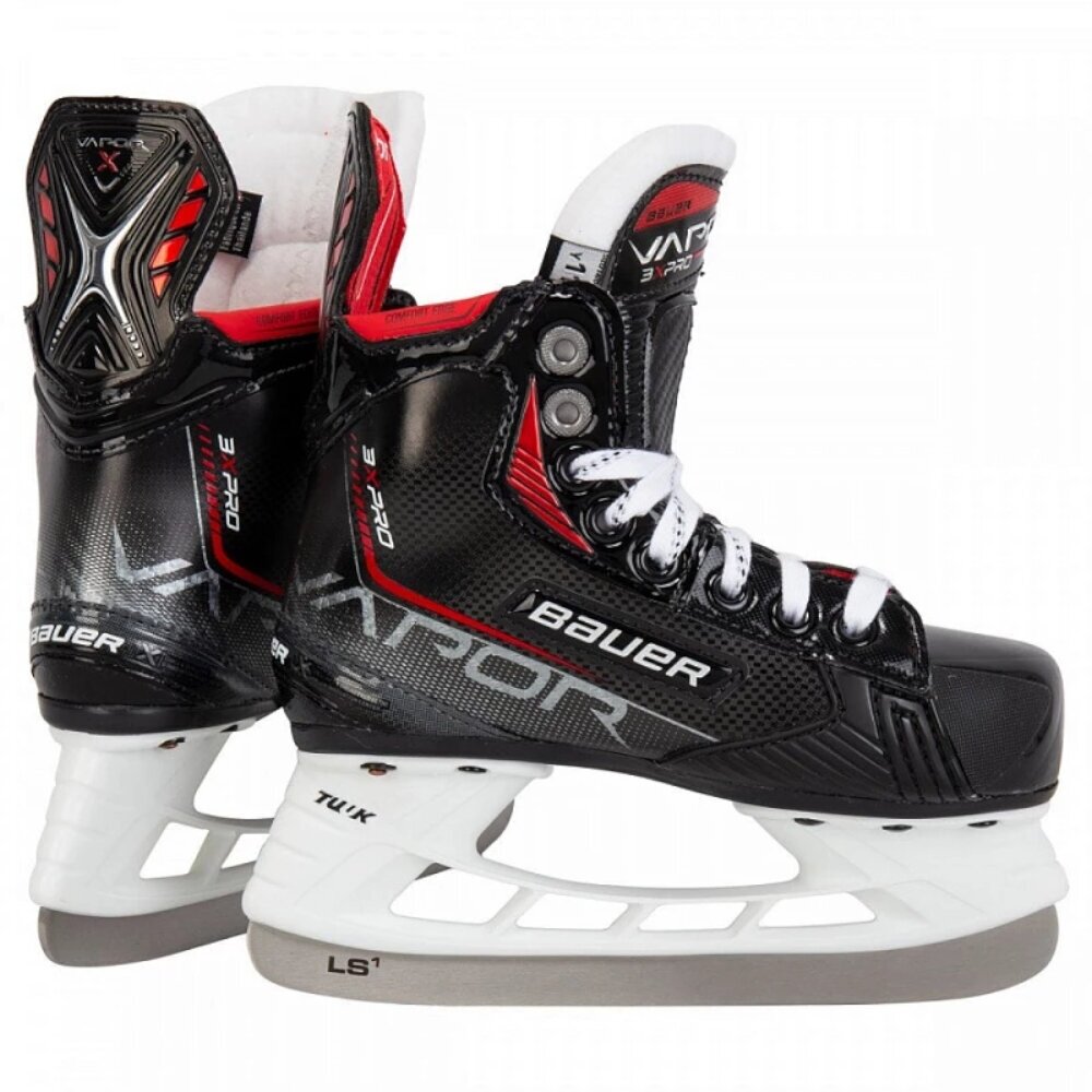 Хоккейные коньки Bauer Vapor 3X PRO Youth, р.Y10.0D, черный/красный