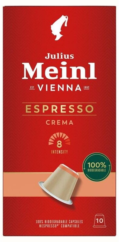 Кофе в капсулах для кофемашин Julius Meinl Espresso Crema Bio (10 штук в упаковке) - фотография № 1