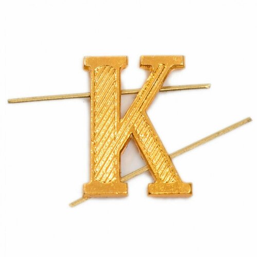 Комплект букв К металлических золотых 10 шт 730₽
