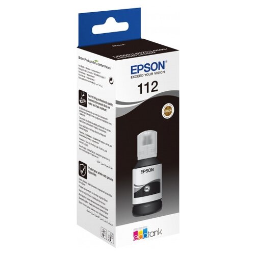 Чернила Epson C13T06C14A, 7500 стр, черный чернила epson 112 c13t06c34a для снпч epson l11160 l15150 l15160 l6550 l6570 пурпурные