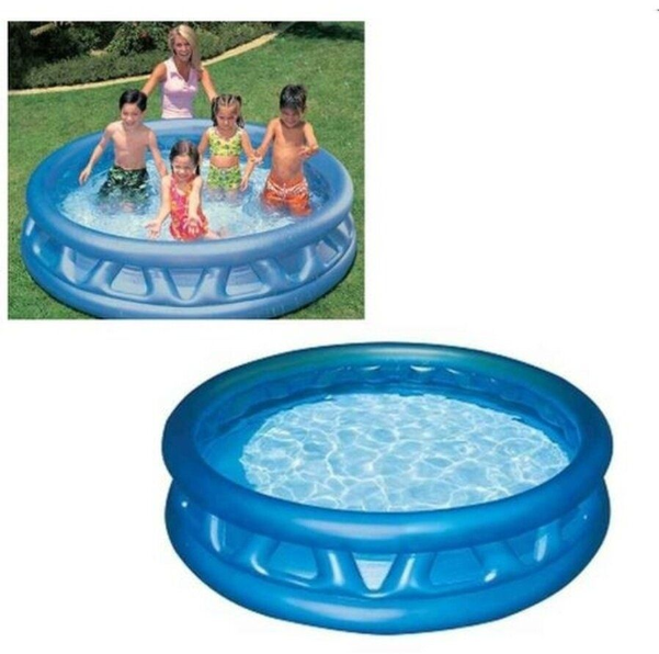 Детский бассейн Intex/надувной бассейн круглый/диаметр 188см/бассейн для детей от 3 лет/синий - фотография № 2