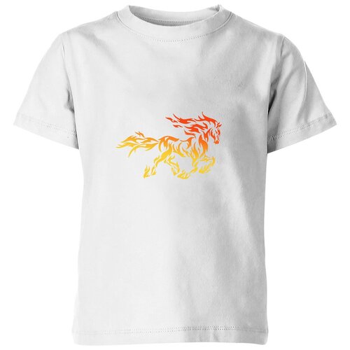 фото Детская футболка «огненная лошадь» (104, синий) us basic