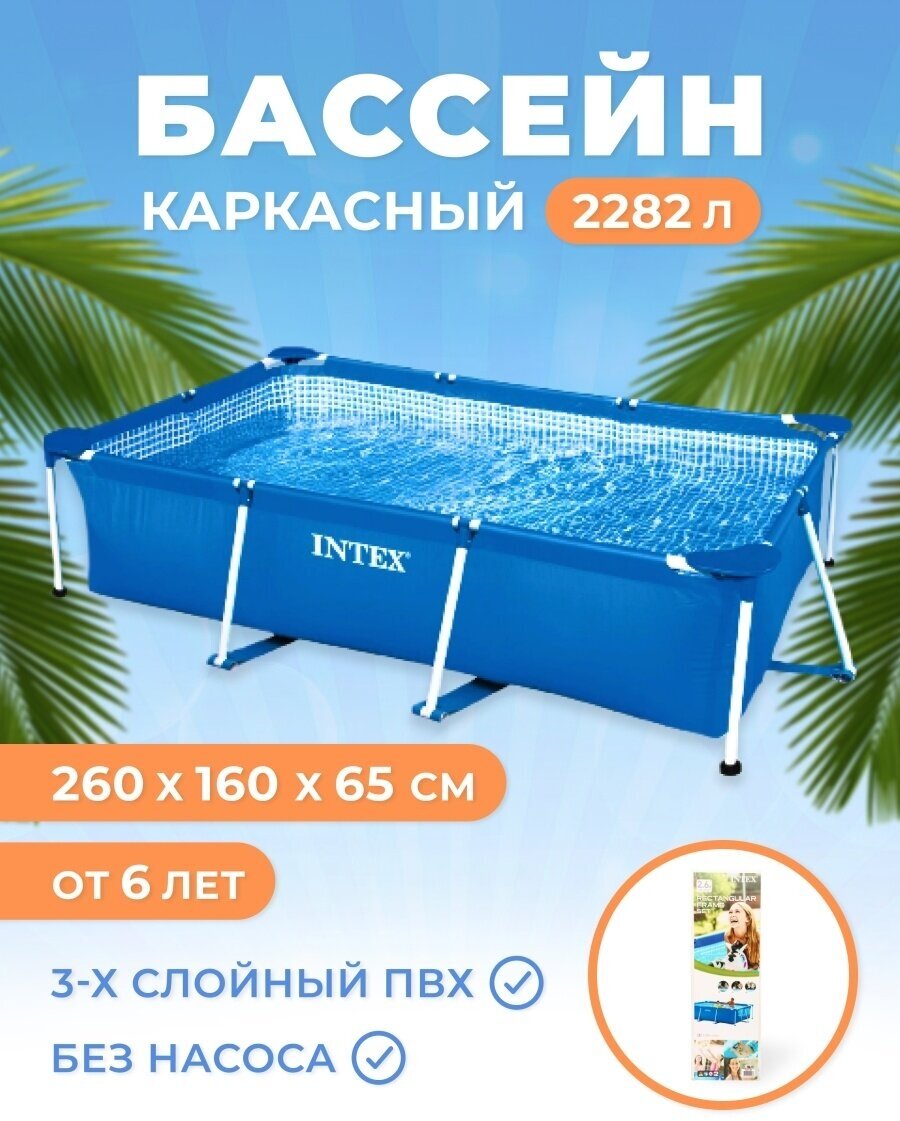 Бассейн каркасный Intex Frame Set прямоугольный - фотография № 1