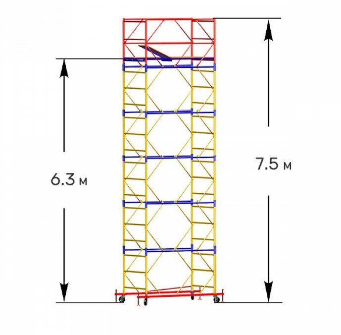 Вышка-тура ВСП - 250/1,0 Высота - 7.5 м