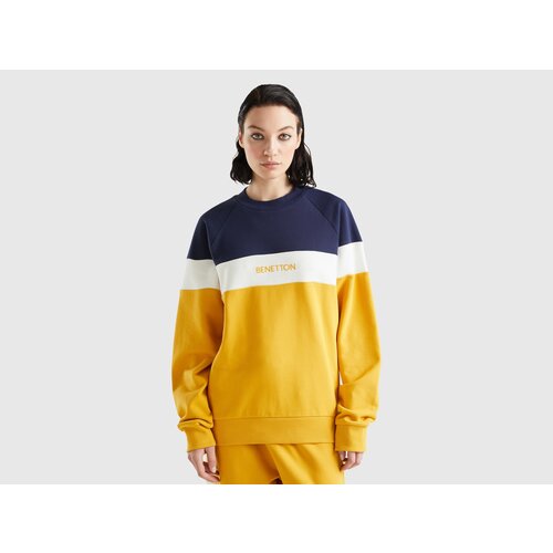 фото Толстовка united colors of benetton, размер el, желтый