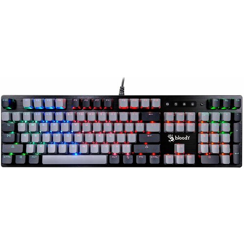 Клавиатура A4Tech Bloody B828N механическая черныйсерый USB for gamer LED B828N GREYBLACK 748900₽