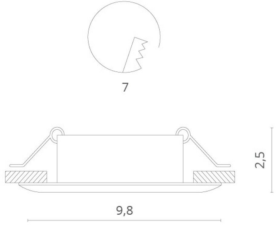 Встраиваемый светильник Divinare Sciuscia 1765/02 PL-1 - фото №9