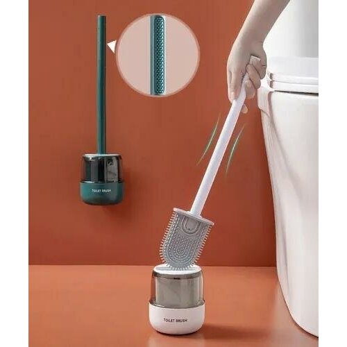 Силиконовый ершик для унитаза / для туалета Ridberg Toilet Brush YYTB-001 (White/Grey)