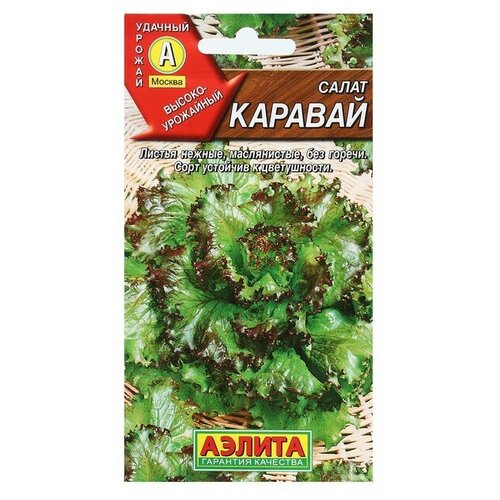 Семена Салат Каравай, листовой, 0,5 г в комлпекте 3, упаковок(-ка/ки)