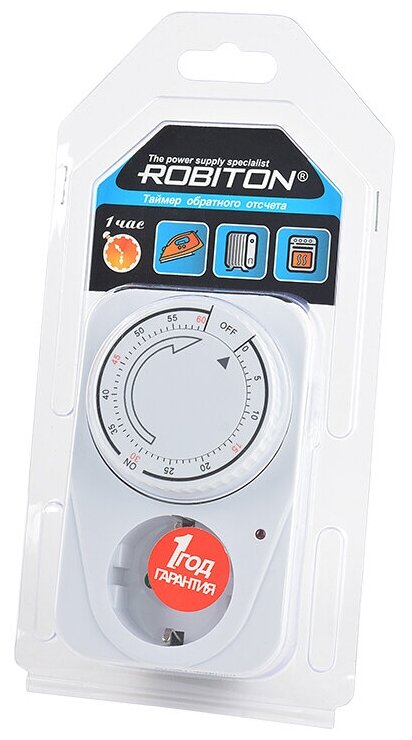 Robiton Таймер механический Robiton ME-04 обратного отсчета White