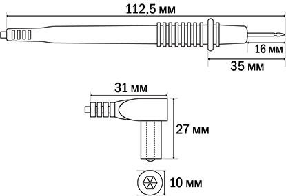 Robiton TL-01 комплект щупов для мультиметров DMM-100, DMM-200, DMM-250, DMM-500 - фотография № 3