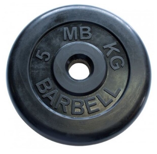 Диск MB Barbell Стандарт MB-PltB/C31 5 кг черный