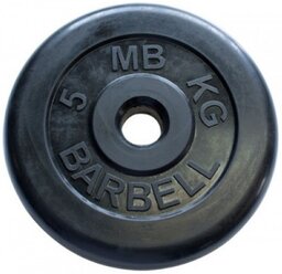 Диск MB Barbell Стандарт MB-PltB/C31 5 кг черный