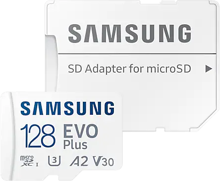 Карта памяти 128Gb MicroSD Samsung EVO Plus + SD адаптер (MB-MC128KA)