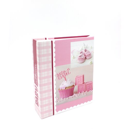 Фотоальбом MIRA на 200 фото 10х15 см, серия FMA тип 200PP цвет 216, Розовый для девочки