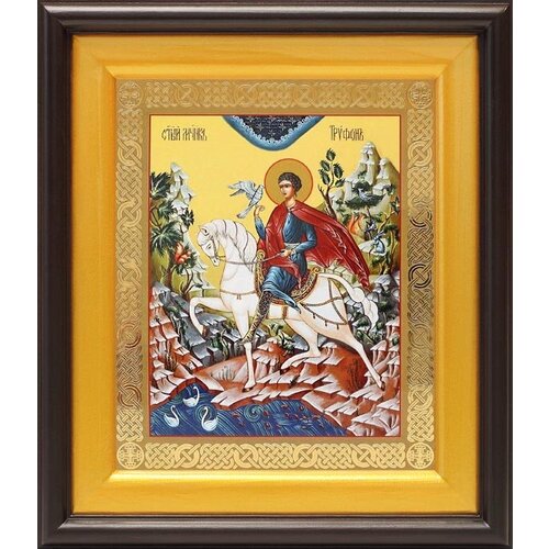 Мученик Трифон Апамейский, икона в широком киоте 21,5*25 см мученик трифон апамейский икона в киоте 19 22 5 см