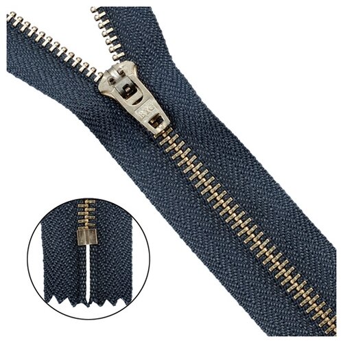 39095/16-3 Молния джинсовая 16 см т/сер*, 10 шт