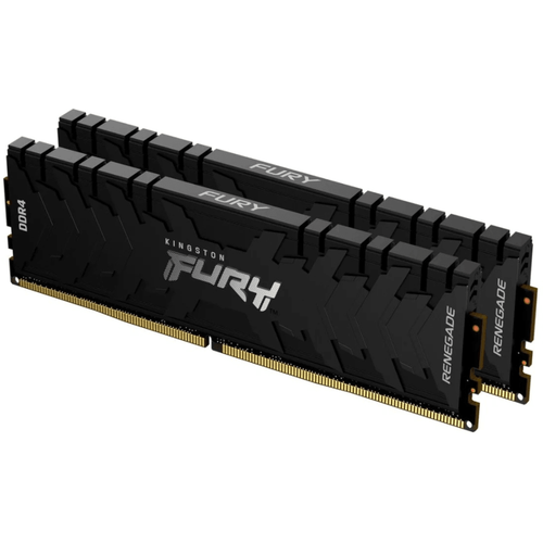 Модуль памяти Kingston KF436C16RBK2/16 FURY Renegade Black 16GB Kit (2x8GB), DDR4-3600, CL16 DIMM, 1Gx8 комплект памяти ddr4 dimm 16gb 2x8gb 4000mhz kingston kf440c19rbak2 16