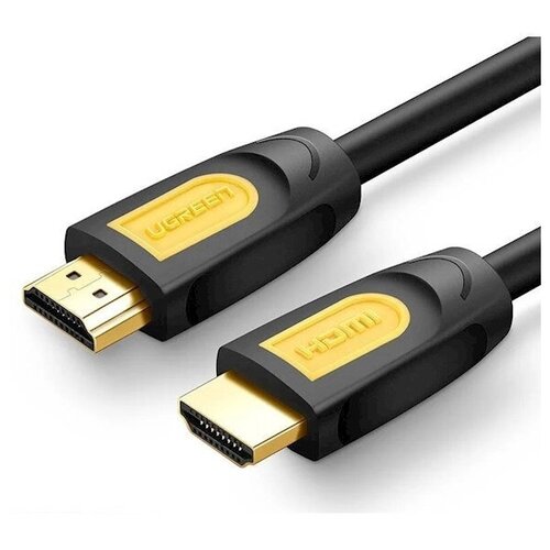 кабель ugreen hd101 10170 hdmi male to male round cable 10 метров жёлтый чёрный Кабель Ugreen HD101 (10170) HDMI Male To Male Round Cable (10 метров) жёлтый-чёрный