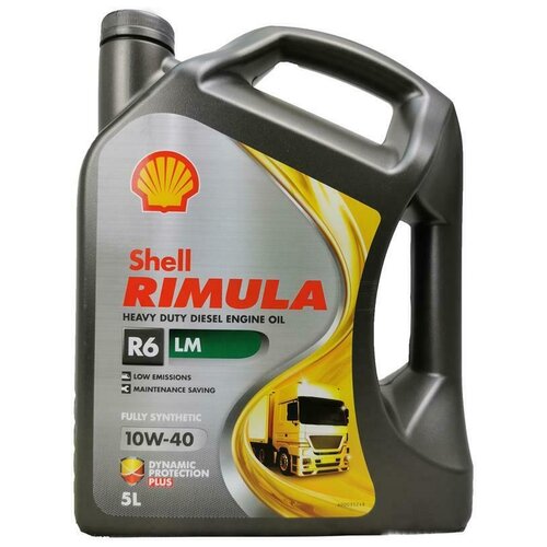 фото Синтетическое моторное масло shell rimula r6 lm 10w-40, 5 л