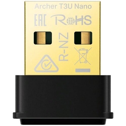 Сетевой адаптер Wi-Fi TP-LINK ARCHER T3U NANO USB 2.0 сетевой адаптер wifi tp link archer tx20u plus usb 3 0