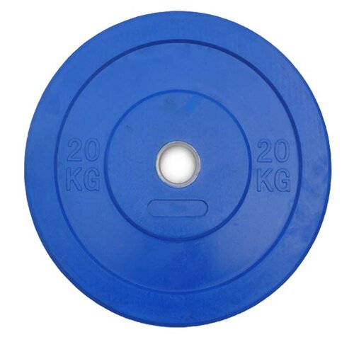 фото Бамперный диск для кроссфита (синий) 20 кг. fitnessport