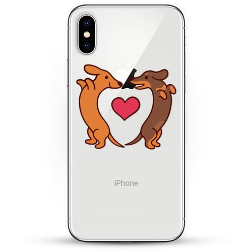 фото Силиконовый чехол love таксы на apple iphone xs max andy & paul