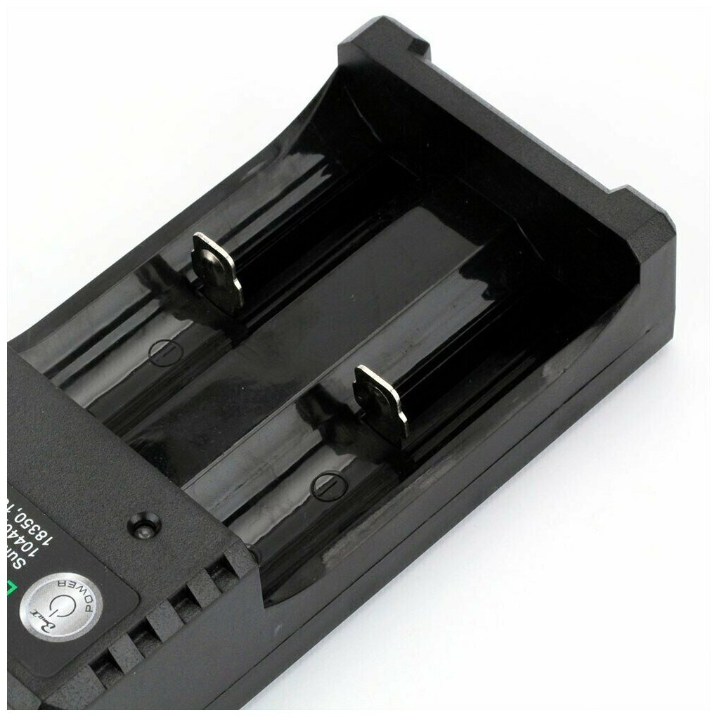 Зарядное устройство для аккумуляторов Орбита APZ02 2 слота 18650/26650 с индикатором заряда питание от USB