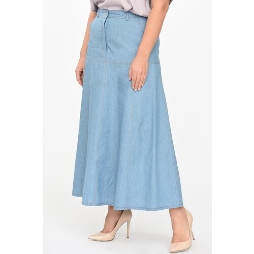 фото Юбка svesta j423grble, размер 56, серо-голубой