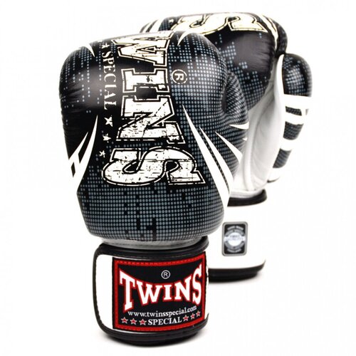 Боксерские перчатки Twins fbgvl3-tw5 fancy boxing gloves черно-белые 16 унций
