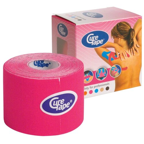 , кинезио тейп CureTape, Classic 5 см x 5 м, 5 см x 5 м, pink