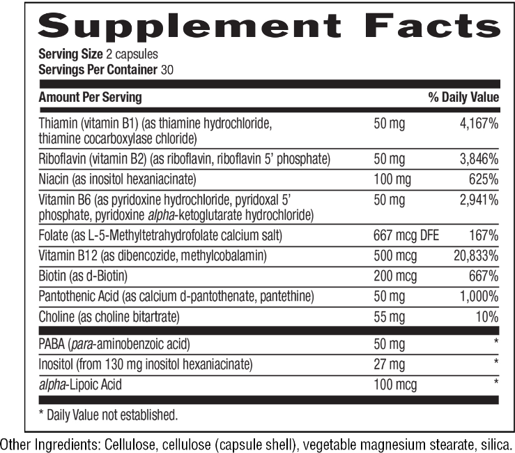 Капсулы Country Life Сoenzyme B-complex, 140 г, 60 шт.