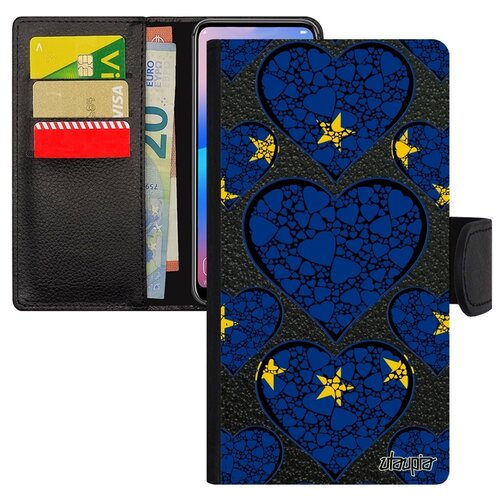 фото Чехол-книжка на телефон mi 8, "флаг европы с сердцем" туризм государственный utaupia