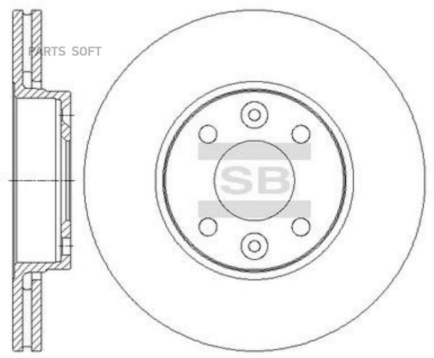 SANGSIN BRAKE SD3067 тормозной диск