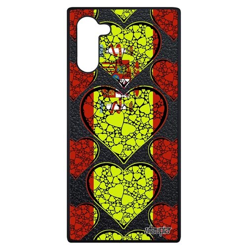 фото Чехол на galaxy note 10, "флаг испании с сердцем" патриот страна utaupia