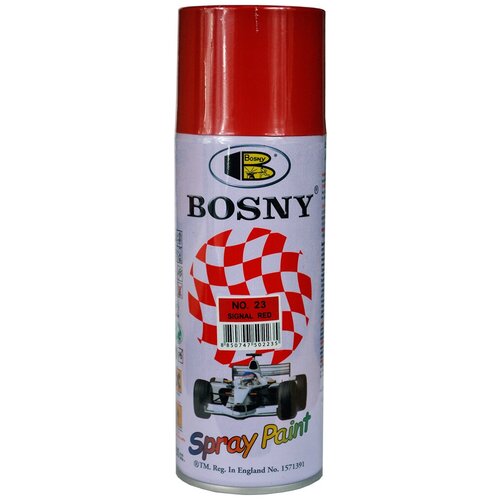 Аэрозольная краска Bosny, цвет Красный Насыщенный RAL 3002, арт. 23