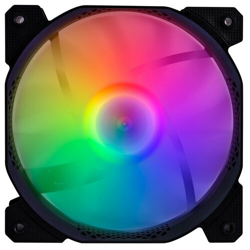 Вентилятор 1stplayer F1-PLUS Black (F1-PLUS-BK) 1stplayer f1 black 120mm led 5 color 1000rpm 3pin f1 bk bulk