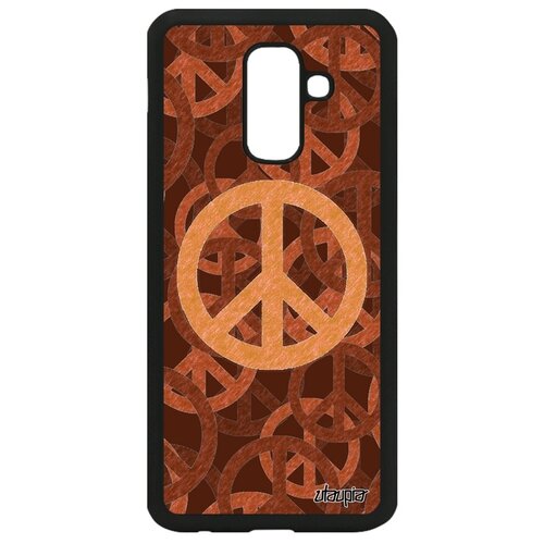 фото Чехол для мобильного galaxy a6 plus 2018, "peace and love" рисунок пацифизм utaupia