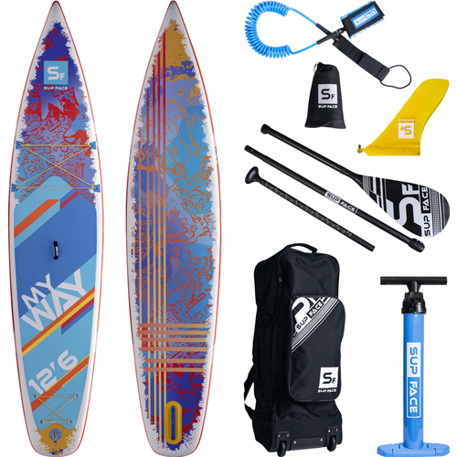 Cап борд надувной двухслойный SUP face My Way 12.6x32x6 (381x81x15 см) / Sup board, сапборд, доска для сап серфинга