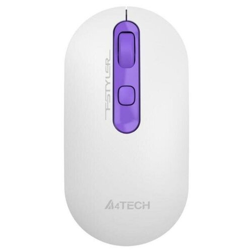 Мышь A4Tech Fstyler FG20 Tulip белыйфиолетовый оптическая 2000dpi беспроводная USB 4but 90400₽