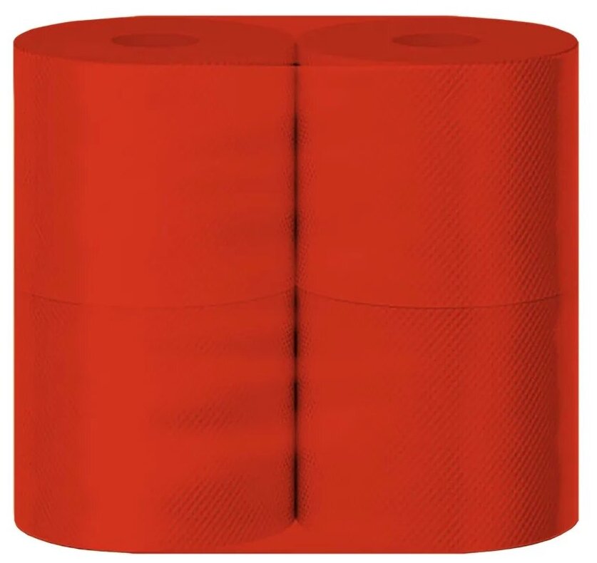 Туалетная бумага Wiloo Color Красная 3сл 4рул/упак