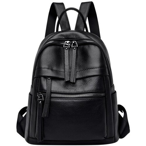 фото Рюкзак , текстиль, натуральная кожа, черный bags