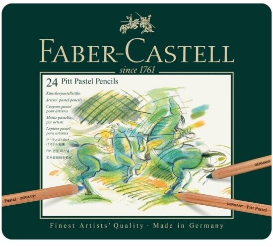 Пастельные карандаши Faber-castell "Pitt Pastel" 24 цвета, метал. коробка