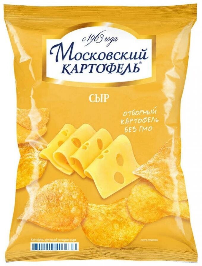 Картофельные чипсы Московский картофель со вкусом сыра 130 гр
