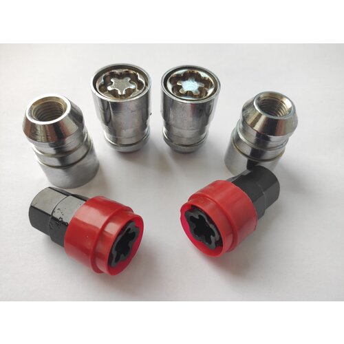 Комплект секретных гаек М12х1,5 высота 36мм Вращающиеся кольцо 2-ключа