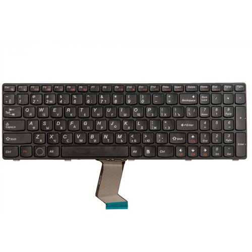 Клавиатура ZeepDeep для ноутбука Lenovo Z570 B570 B590 черная с черной рамкой плоский Enter 1229₽