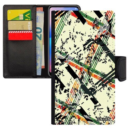 фото Чехол книжка на мобильный apple iphone 8, "тартан плитка" рисунок орнамент utaupia