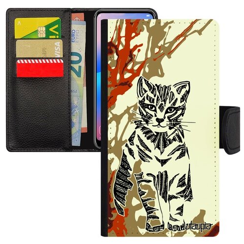 фото Чехол-книжка на мобильный xiaomi mi 8, "кот" дикий пушистый utaupia